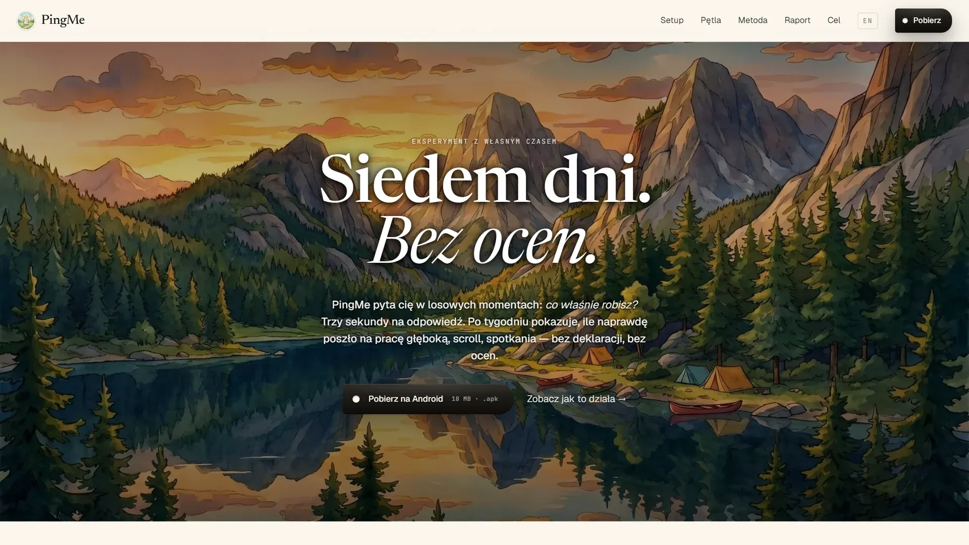 PingMe – An Experiment With Your Own Time